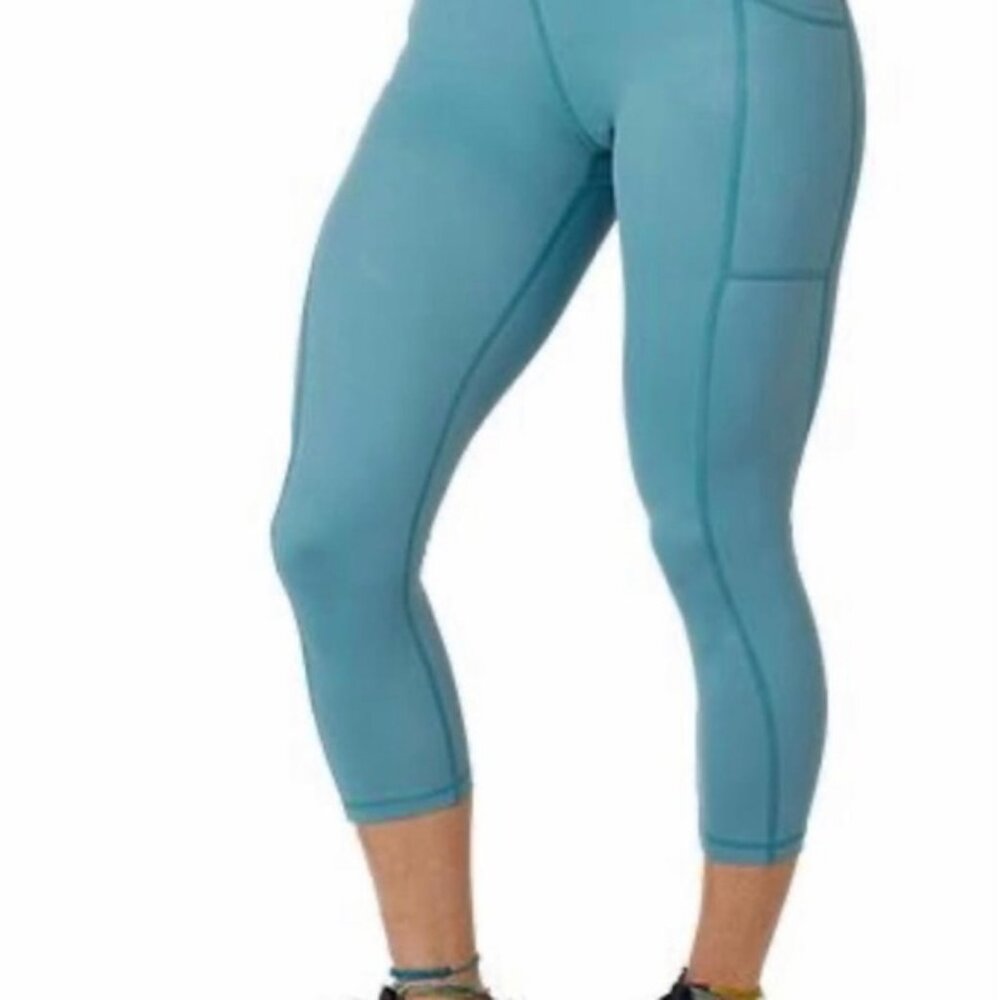 Constantly Varied Gear CVG Teal Blue High Rise Capri Crossfit Leggings Size L